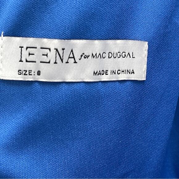 LEENA Mac Duggal Ruffle Top Sleeveless V Neck Pleated Gown Dress - Picture 10 of 14